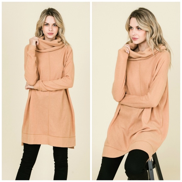 Sweaters - Café Latte Kisses Turtleneck Sweater